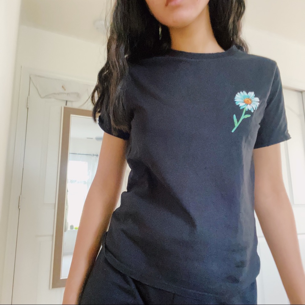 forever 21 flower graphic tee
